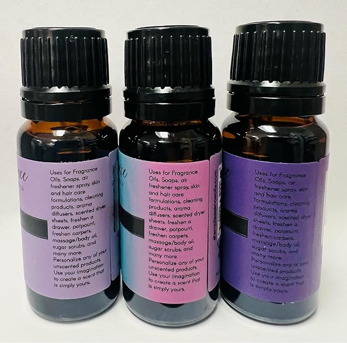 Trio (3) - Lavender Chamomile, Lavender Breeze & Lavender - Premium Fragrance Oil Trio - 10ML