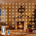 Santa Hats Curtain Lights, Warm White Window Lights 70 Hanging Light with Remote Fairy Led Twinkle String Lights Home Bedroom Wall Ceiling Décor for Christmas, Wedding, Party, Birthday