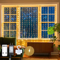 suddus Tangle-Free Curtain Lights,200 LED 6.5x6.5ft Hanging Lights with Hooks, Curtain Lights for Bedroom,Christmas, Dorm, Wall, Backdrop, Window, Wedding, Party, Birthday Decor, Warm White