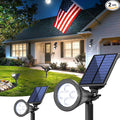 JEJOT 2 Pack Solar Lights Outdoor Waterproof,Cool White Light,2 Lighting Modes,Solar Powered Spotlights for Yard Garden Solar Spot Lights for Flag Landscape Auto On/Off