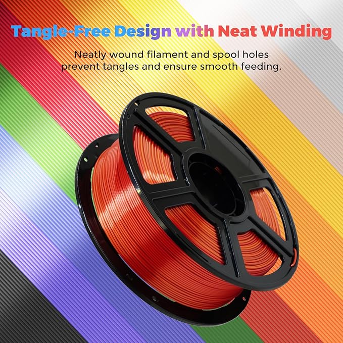 FLASHFORGE Silk PLA Filament 1.75mm Gold to Red Gradient, 3D Printer Filament 1kg (2.2lbs) Spool, Smooth and Silky Texture 3D Printing Filament, Dimensional Accuracy +/- 0.02mm