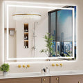 36"x48" LED Bathroom Mirror with Lights, Anti-Fog, Backlit + Front Lit, Dimmable, Led Vanity Mirror for Wall, Lighted Bathroom Mirror, 3 Colors, Shatter-Proof Tempered Glass
