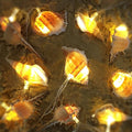 LED String Lights, Ocean Conch Beach Themed Battery Powered 9.18 ft 10 LEDs Lights for Indoor, Outdoor Decoration Projects (Warm White)