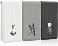 3 Pcs Funny Donkey Hand Towels Embroidered Donkey Farmhouse Decorative Bathroom