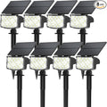8 Pack Solar Spot Lights Outdoor, Waterproof IP65 Adjustable, 3 Lighting Modes Solar Powered Landscape Spotlights for Yard Garden Pathway(Cool White)