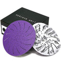 Serious Grit 5-Inch 80 Grit Ceramic Multi-Hole Hook & Loop Sanding Discs - Advanced Grain for Fast Cutting & Long Life - Film-Backed Universal Fit Sandpaper for 5-in Sanders - 50 Pack Box