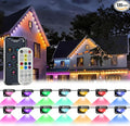 Permanent Outdoor Lights Pro,200ft with 120 LED RGB IC Smart Eave Light for Outdoor Decorations,IP67 Waterproof with Remote/App Control,DIY LED Scenes Modes for House Roof Decor, Black