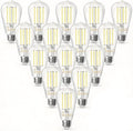 TJOY 20 Pack E26 Base Vintage LED Edison Light Bulbs, 60W Equivalent, Dimmable, 5000K Daylight White, 8W ST58 LED Filament Bulbs, 800Lumens, CRI80+, Antique Glass Style for Home, Bedroom, Farmhouse