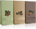 3 Pcs Rustic Pine Cone Hand Towels