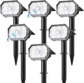 Brightown 6 Pack Solar Motion Lights Outdoor Waterproof, Motion Sensor Spot Lights- 58 LED/3 Modes Solar Powered Spotlights 2-in-1 Auto On/Off for Outside Yard Wall Garden, Cool White