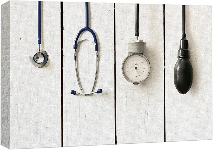 wall26 Canvas Print Wall Art Medical Apparatus Tools on Wall Medicine People Digital Art Modern Art Contemporary Scenic Colorful for Living Room, Bedroom, Office - 16"x24"