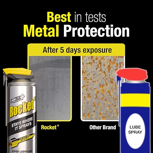 Multi-Purpose Lubricant Spray 15.2 fl oz - Penetrating Oil & Anti-Corrosion Spray for Rusted Bolts, Tools, Bikes & Garden Equipment, Water-Resistant Protective Coating