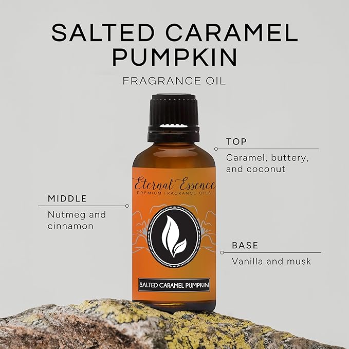 Eternal Essence Oils Salted Caramel Pumpkin 30ml Premium Fragrance Oil - for Candle, Soap Making, Aromatherapy, Diffusers, Home Care, & Humidifiers