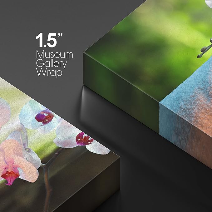 wall26 Canvas Print Wall Art Massage Stones, Candles & Orchid Flowers Floral Botanical Photography Realism Tropical Zen Colorful Multicolor Ultra for Living Room, Bedroom, Office - 16"x24"