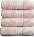 NY Loft 100% Cotton Bath Towel 4 Pack | Super Soft & Absorbent Quick-Dry Bath