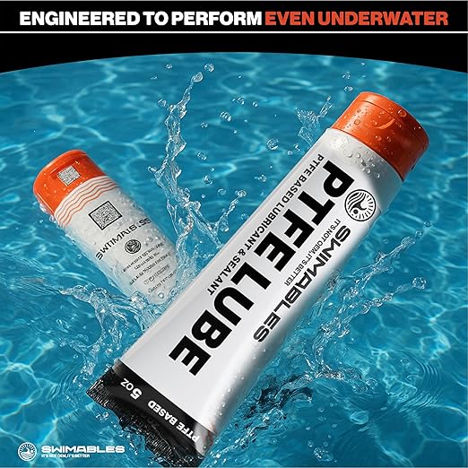 Swimables 5 oz Pool PTFE Lube - PTFE-Based Sealant for Pool o Ring Lube, Gaskets & Pools Equipment - Long Lasting Magic Lubes for Pools Filter Lubes, Spa Pumps - Waterproof & Non-Melting - 1 Pack
