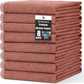 Homaxy Premium Kitchen Towels, Large Cotton Kitchen Hand Towels, Flat and Terry