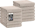 Homaxy Premium Kitchen Towels, Large Cotton Kitchen Hand Towels, Flat and Terry