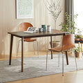 Livinia Canberra 47.2" Rectangular Wooden Dining Table/Mid Century Modern Malaysian Oak Kitchen Table (Walnut) Table Only